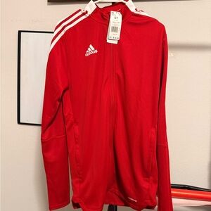 Adidas Red and White Track Jacket